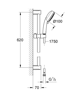 Душевой гарнитур Grohe Tempesta Cosmopolitan 27579002 Хром