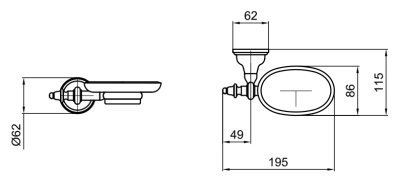 Мыльница Webert Ottocento AM500101 настенная Хром