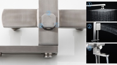 Душевая система Frap F2421 Нержавеющая сталь