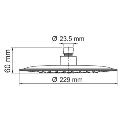 Верхний душ WasserKRAFT A115 Бронза