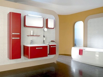 Зеркальный шкаф Gorenje Jazz F35.03 Красный матовый