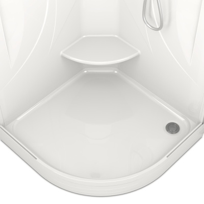 Душевая кабина Domani-Spa Elegance 90x90 DS01E99LACl10 с гидромассажем профиль Белый стекло прозрачное
