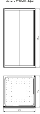 Душевой уголок Radomir 100x100 1-09-1-0-0-1190 профиль Белый стекло прозрачное