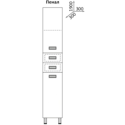 Шкаф пенал Какса-А Пикколо 30 003562 Белый