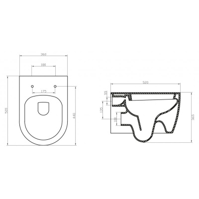 Унитаз BelBagno Marino BB105CHR подвесной без сиденья