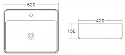 Раковина-чаша BelBagno 52 BB1367 Белая