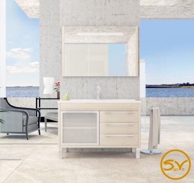Тумба с раковиной SanVit Новелла Lux 90 knoveln090 с фактурой под дерево Акация светлая
