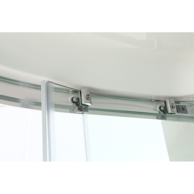 Душевая кабина Black&White Galaxy G8503 профиль Серебристый хром задняя стенка Белая