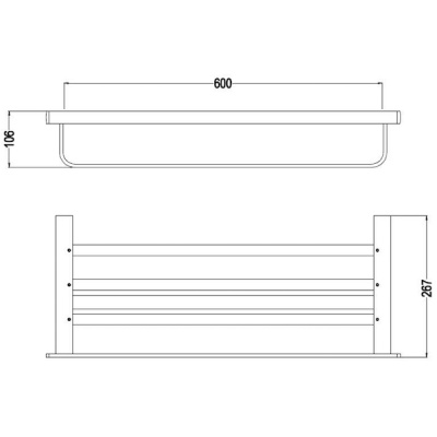 Полка для полотенец Schein Elite 7057042 Хром