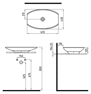 Раковина-чаша Bien Harmony 64 HRLG06301FD0W3000 Белая