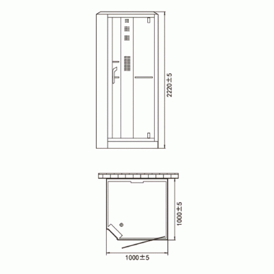 Душевая кабина Orans SR-89101S L white 100x100 с баней профиль Белый задние стенки Белые