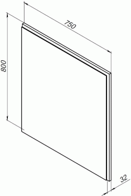 Зеркало Aquanet Nova Lite 75 242258 с подсветкой Дуб рошелье