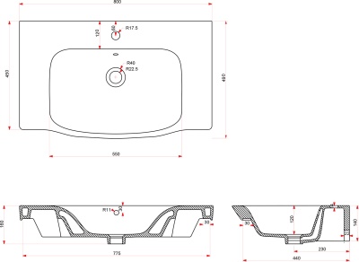 Комплект мебели для ванной AM.PM Like 80 R Белый