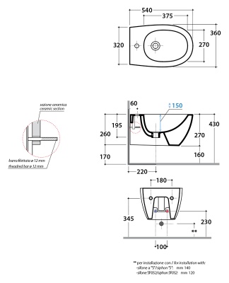 Биде Globo 4All MDS09 bianco lucido