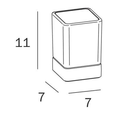 Стакан для зубных щеток Inda Lea A1810ZCR21 Хром Стакан для зубных щеток Inda Lea A1810ZCR21 Хром