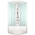Душевая кабина Domani-Spa Delight 110 High 100x100 DS01D110HWCl10 с гидромассажем профиль Белый задние стенки Белые