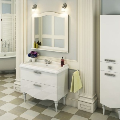 Тумба с раковиной Comforty Монако 100 4136346 Белая