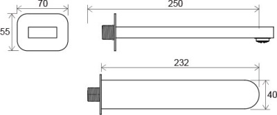 Излив Ravak CR 027.00 Хром