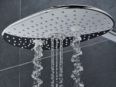 Душевая система Grohe Rainshower System 26250LS0 с термостатом Белая луна