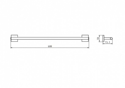 Держатель для полотенец Aquanet Flash S16 Хром