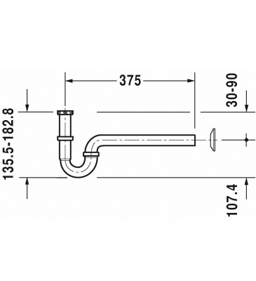 Сифон для раковины Duravit 0050260000 Хром