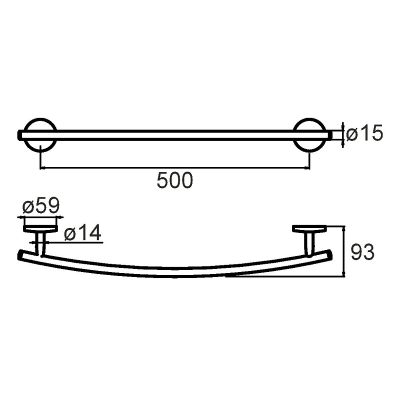 Полотенцедержатель Milardo Cadiss CADSM10M49 Хром