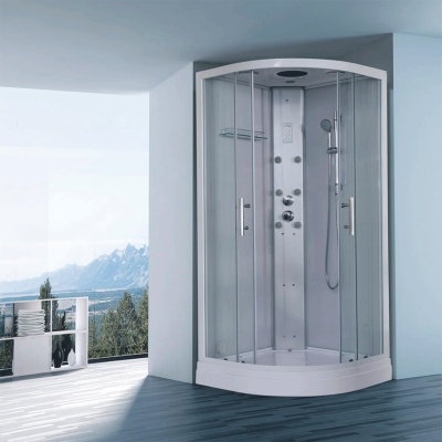 Душевая кабина Orans SR-86150S 90x90 с баней профиль Белый задние стенки Белые