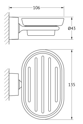 Мыльница FBS Nostalgy 010 Хром