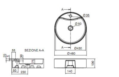 Раковина Scarabeo Thin-Line 8029R Белая