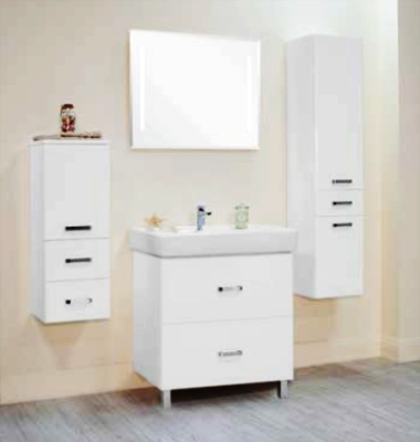 Тумба под раковину Акватон Америна 80 Н 1A169401AM010 белая глянцевая