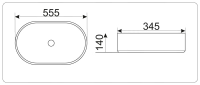 Раковина-чаша CeramaLux 55 9025 Белая