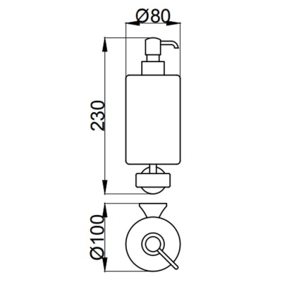 Дозатор для жидкого мыла Webert Opera OA500201560 Черный Белый