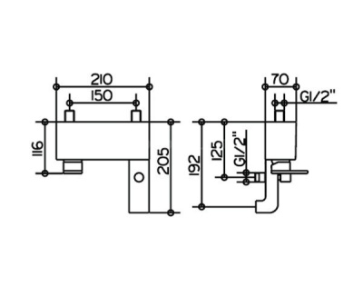 Смеситель для ванны Keuco Edition 300 53020 010100 Хром