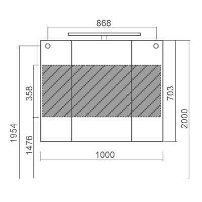 Зеркальный шкаф Diborg Lande 100 77.3107 Дуб