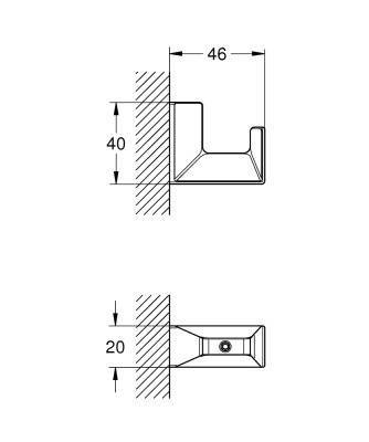 Крючок Grohe Selection Cube 40782000 Хром
