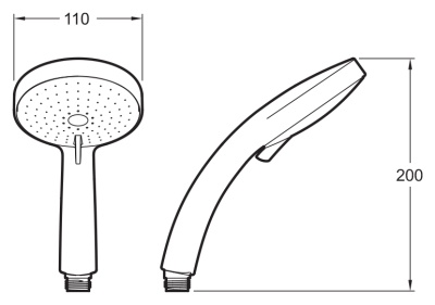 Ручной душ Jacob Delafon Citrus E12914-CP Хром