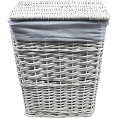 Корзина для белья WasserKRAFT Lippe 49x36x56 WB-450-L с крышкой Белая