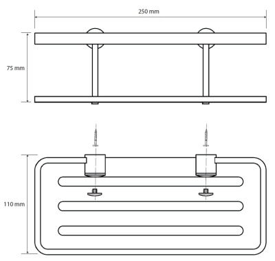 Полка корзина Bemeta Cytro 146208396 Черный