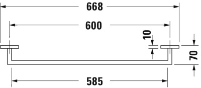 Полотенцедержатель Duravit Karree 60 0099591000 Хром