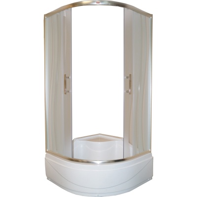 Душевой уголок Parly ZS90 90х190 профиль Полированный алюминиевый стекло матовое