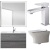 Комплект мебели для ванной BelBagno SET BB N8 Pietra 80 подвесной Stucco Cemento
