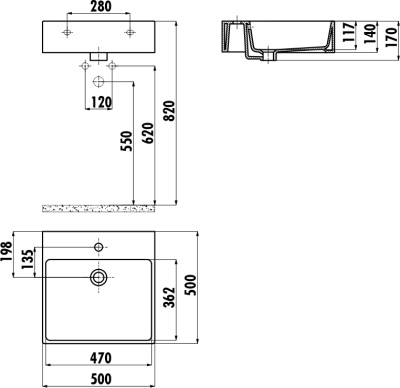 Раковина Creavit Next 50 NX256-00CB00E-0000 Белая