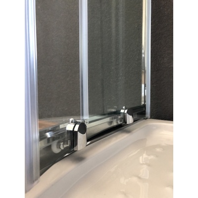 Душевой уголок Royal Bath RB-L-3001-2 90х90 без поддона профиль Хром стекло прозрачное