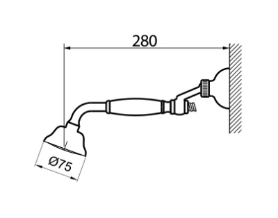 Душевой гарнитур Webert Ottocento AC0704 Хром Белый