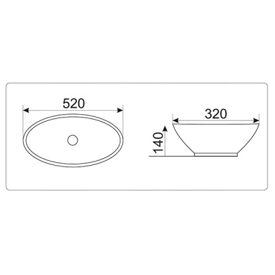 Раковина-чаша CeramaLux 52 9021 Белая