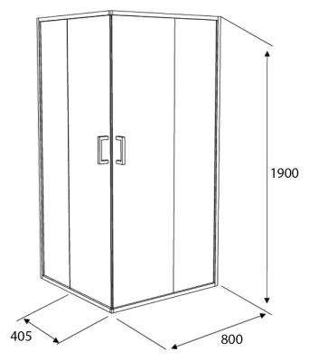 Душевой уголок Excellent 201 80х80 KAAC.1802.800 80x80