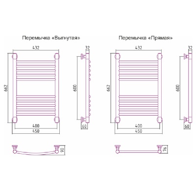 Водяной полотенцесушитель Сунержа Богема+ 600х400 Хром
