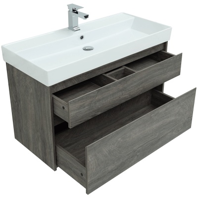 Комплект мебели для ванной Aquanet Nova Lite 100 243231 подвесной Дуб рошелье