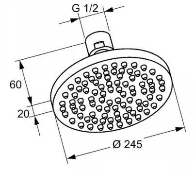 Верхний душ Kludi A-Qa 6652105-00 Хром