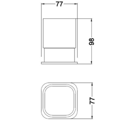 Стакан Schein Allom 223CS-T Хром, Белый